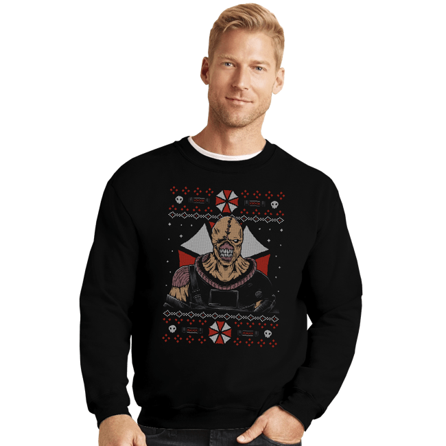 Shirts Crewneck Sweater, Unisex / Small / Black Bio Organic Weapon Christmas
