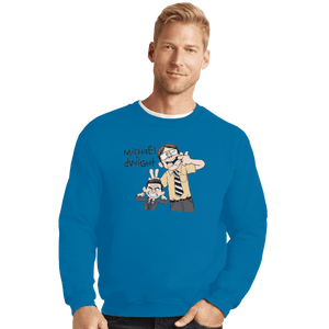 Shirts Crewneck Sweater, Unisex / Small / Sapphire Regional Manager And His Assistant