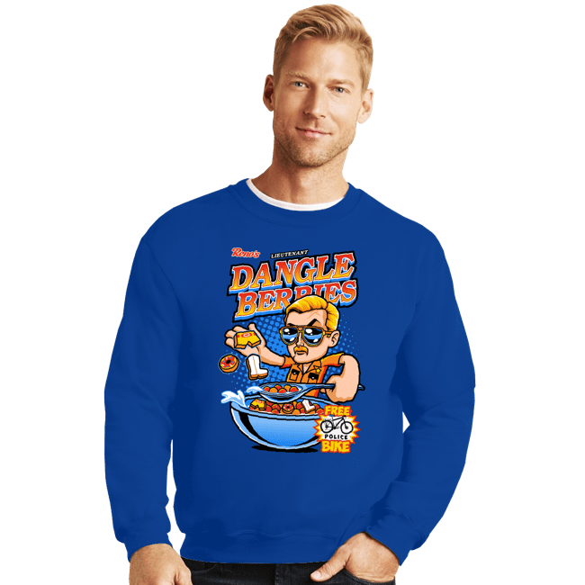 Daily_Deal_Shirts Crewneck Sweater, Unisex / Small / Royal Blue Dangle Berries