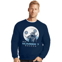 Load image into Gallery viewer, Shirts Crewneck Sweater, Unisex / Small / Navy Emil Weapon Number 7
