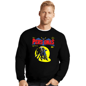 Shirts Crewneck Sweater, Unisex / Small / Black Investigation Team Comics