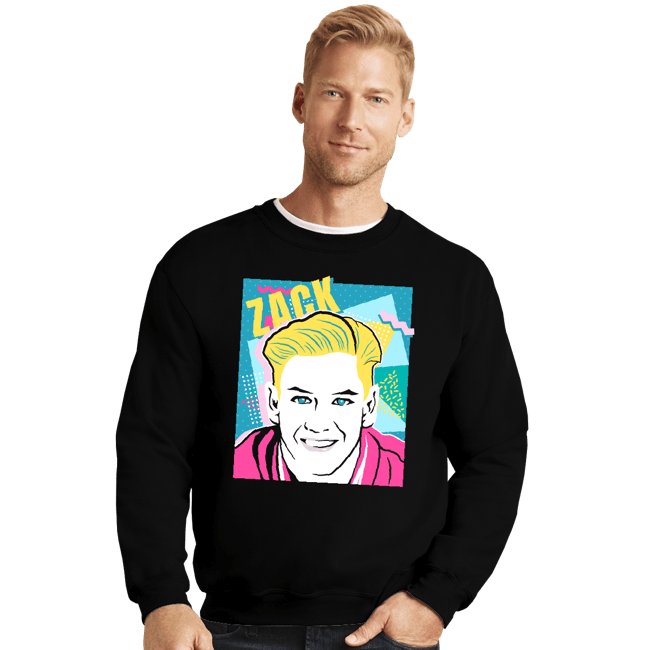 Shirts Crewneck Sweater, Unisex / Small / Black 80s Zack