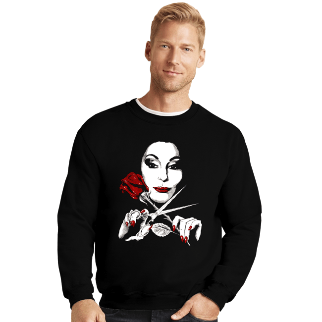 Secret_Shirts Crewneck Sweater, Unisex / Small / Black Morticia