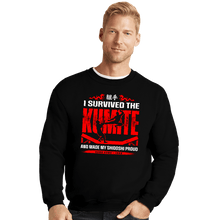 Load image into Gallery viewer, Daily_Deal_Shirts Crewneck Sweater, Unisex / Small / Black I Survived The Kumite
