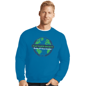 Shirts Crewneck Sweater, Unisex / Small / Sapphire Around The Globe