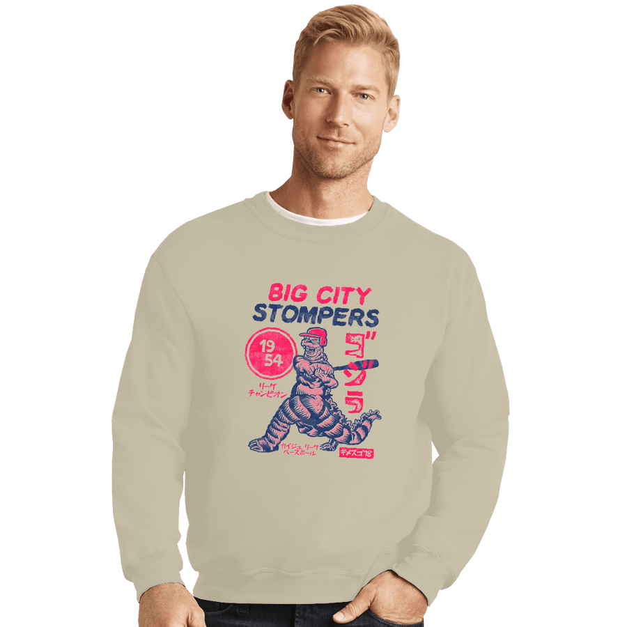 Shirts Crewneck Sweater, Unisex / Small / Sand Big City Stompers