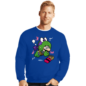 Shirts Crewneck Sweater, Unisex / Small / Royal Blue Super Donny Suit