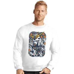 Shirts Crewneck Sweater, Unisex / Small / White Nu Mecha