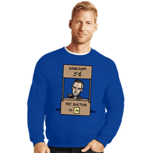Load image into Gallery viewer, Secret_Shirts Crewneck Sweater, Unisex / Small / Royal Blue Sarcasm Stand
