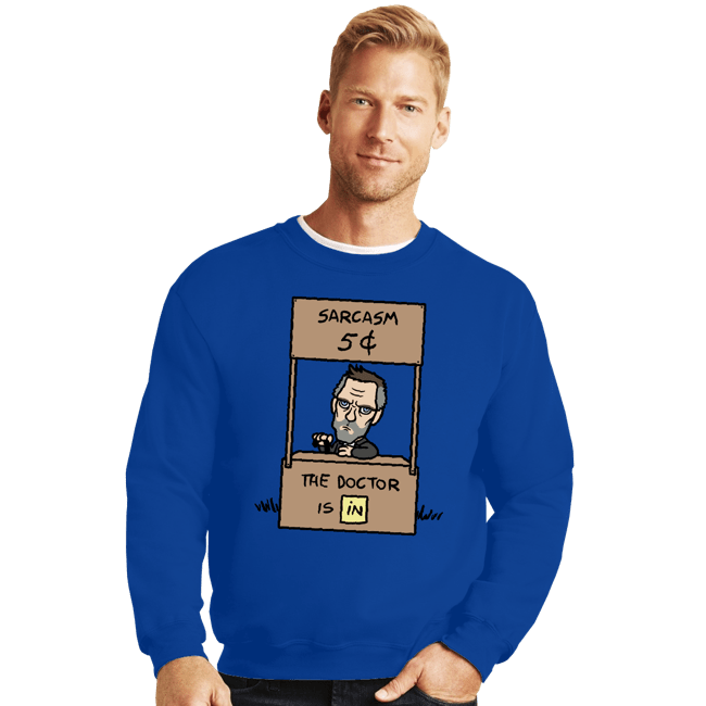 Secret_Shirts Crewneck Sweater, Unisex / Small / Royal Blue Sarcasm Stand