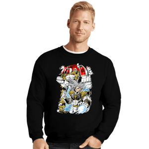 Daily_Deal_Shirts Crewneck Sweater, Unisex / Small / Black Saiyan Ranger