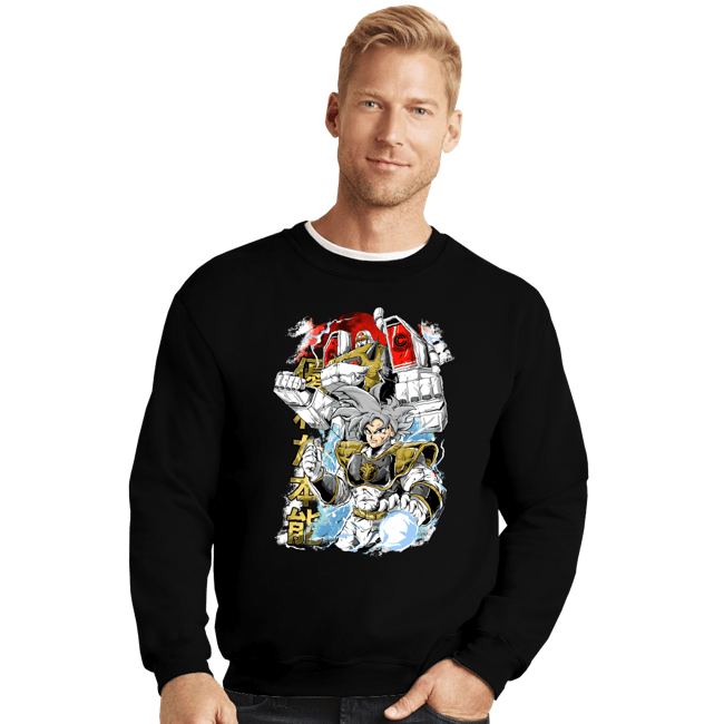 Daily_Deal_Shirts Crewneck Sweater, Unisex / Small / Black Saiyan Ranger