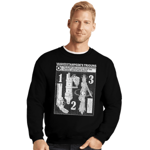 Shirts Crewneck Sweater, Unisex / Small / Black Vash The Stampede's Triguns