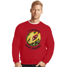 Load image into Gallery viewer, Shirts Crewneck Sweater, Unisex / Small / Red I Survived Dark Phoenix
