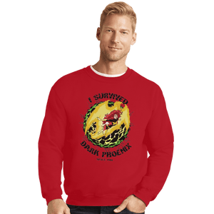 Shirts Crewneck Sweater, Unisex / Small / Red I Survived Dark Phoenix