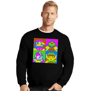 Shirts Crewneck Sweater, Unisex / Small / Black Pop NES