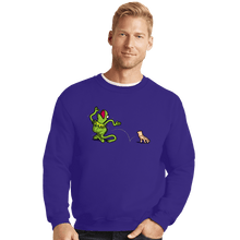 Load image into Gallery viewer, Secret_Shirts Crewneck Sweater, Unisex / Small / Violet Empty Frog
