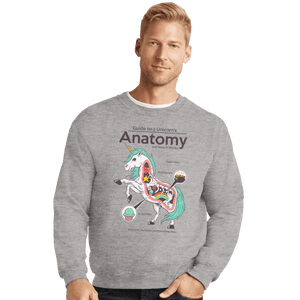Shirts Crewneck Sweater, Unisex / Small / Sports Grey Anatomy Of A Unicorn
