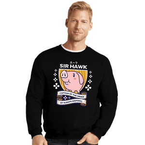 Shirts Crewneck Sweater, Unisex / Small / Black Sir Hawk