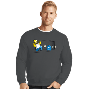 Daily_Deal_Shirts Crewneck Sweater, Unisex / Small / Charcoal Fat-Man