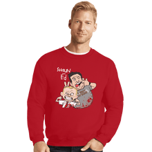 Load image into Gallery viewer, Shirts Crewneck Sweater, Unisex / Small / Red Shaun And Ed
