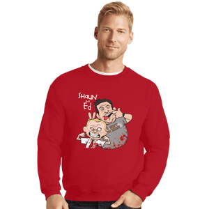 Shirts Crewneck Sweater, Unisex / Small / Red Shaun And Ed