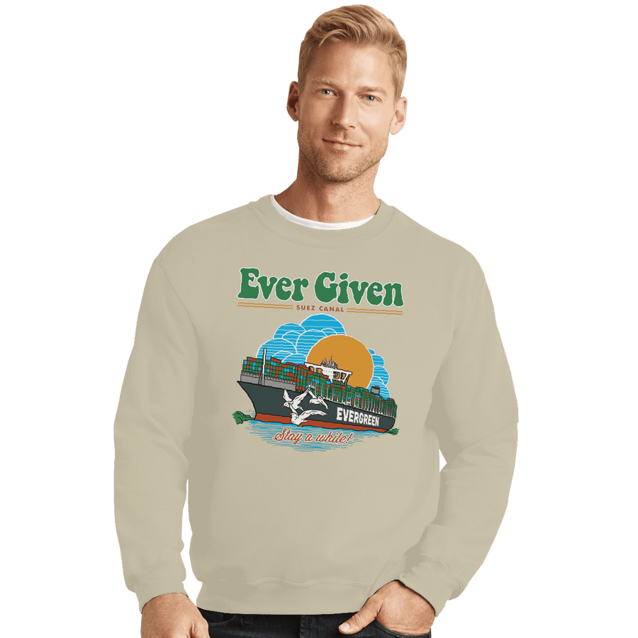 Shirts Crewneck Sweater, Unisex / Small / Sand Ever Given
