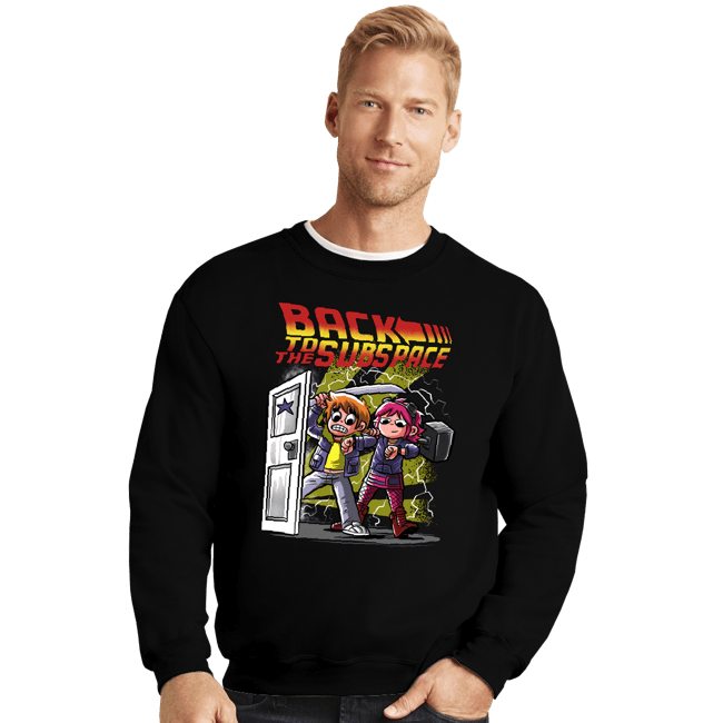 Daily_Deal_Shirts Crewneck Sweater, Unisex / Small / Black Back To The Subspace