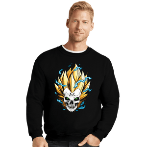 Daily_Deal_Shirts Crewneck Sweater, Unisex / Small / Black Majin Skeletron