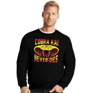 Secret_Shirts Crewneck Sweater, Unisex / Small / Black Never Dies