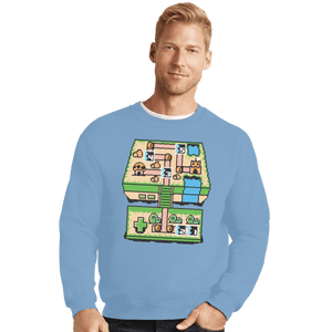 Shirts Crewneck Sweater, Unisex / Small / Powder Blue Consoler Bros