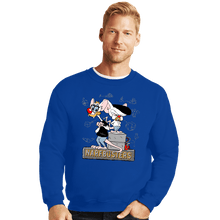 Load image into Gallery viewer, Daily_Deal_Shirts Crewneck Sweater, Unisex / Small / Royal Blue Narf Busters

