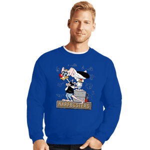 Daily_Deal_Shirts Crewneck Sweater, Unisex / Small / Royal Blue Narf Busters