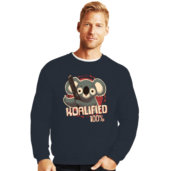 Shirts Crewneck Sweater, Unisex / Small / Dark Heather 100% Koalified