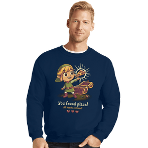 Daily_Deal_Shirts Crewneck Sweater, Unisex / Small / Navy Legendary Pizza