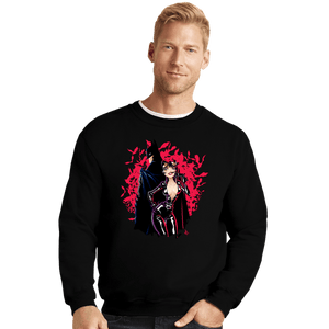 Daily_Deal_Shirts Crewneck Sweater, Unisex / Small / Black Meeow