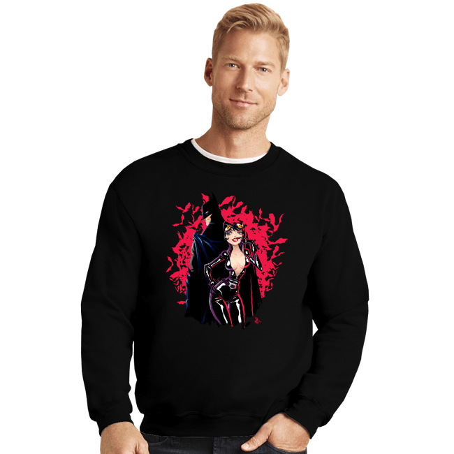 Daily_Deal_Shirts Crewneck Sweater, Unisex / Small / Black Meeow