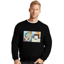 Load image into Gallery viewer, Shirts Crewneck Sweater, Unisex / Small / Black Girl Yelling At A Cat
