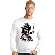 Load image into Gallery viewer, Secret_Shirts Crewneck Sweater, Unisex / Small / White Alphonse Sumi-e
