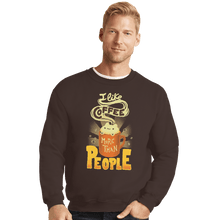 Load image into Gallery viewer, Shirts Crewneck Sweater, Unisex / Small / Dark Chocolate I Like Coffee
