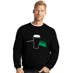 Daily_Deal_Shirts Crewneck Sweater, Unisex / Small / Black Dark Side Of The Pint