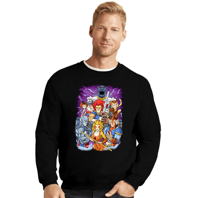Daily_Deal_Shirts Crewneck Sweater, Unisex / Small / Black Hear The Roar