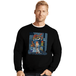 Shirts Crewneck Sweater, Unisex / Small / Black Street Cats II