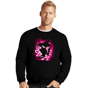 Daily_Deal_Shirts Crewneck Sweater, Unisex / Small / Black Spider Demon