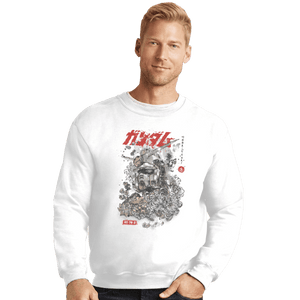 Shirts Crewneck Sweater, Unisex / Small / White Gundam Ink