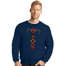 Load image into Gallery viewer, Daily_Deal_Shirts Crewneck Sweater, Unisex / Small / Navy Totem Of Spiders
