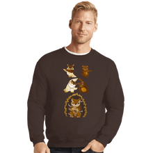 Load image into Gallery viewer, Secret_Shirts Crewneck Sweater, Unisex / Small / Dark Chocolate Owl Bear Fusion

