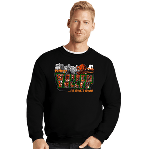 Daily_Deal_Shirts Crewneck Sweater, Unisex / Small / Black Trick or Treat in Warren Valley