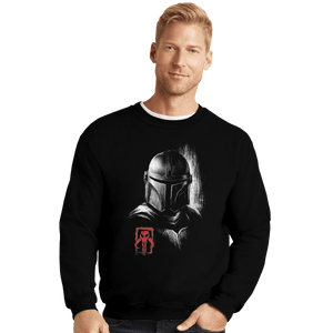 Shirts Crewneck Sweater, Unisex / Small / Black Mando Ink