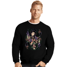 Load image into Gallery viewer, Daily_Deal_Shirts Crewneck Sweater, Unisex / Small / Black Beetlejuice &amp; Lydia Card
